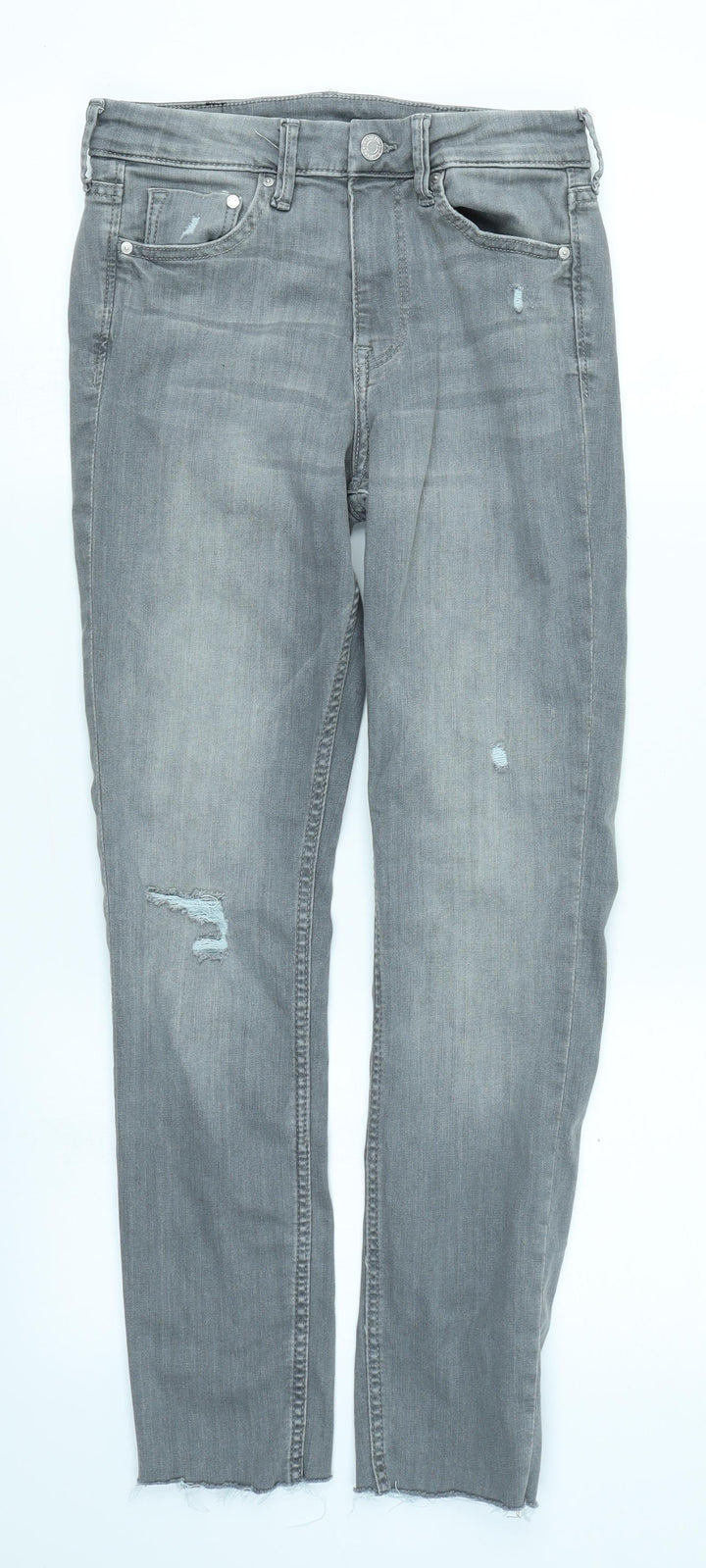 &Denim Womens Grey  Denim Skinny Jeans Size 10 L25 in