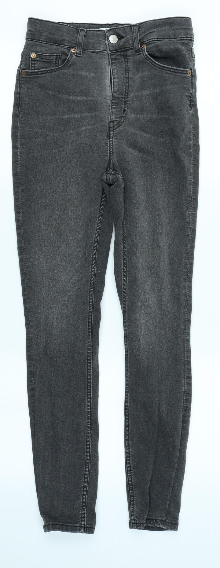 H&M Womens Grey  Denim Skinny Jeans Size 10 L28 in