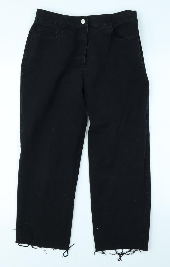 Vunic Womens Black Denim Straight Jeans Size 30 in L23 in