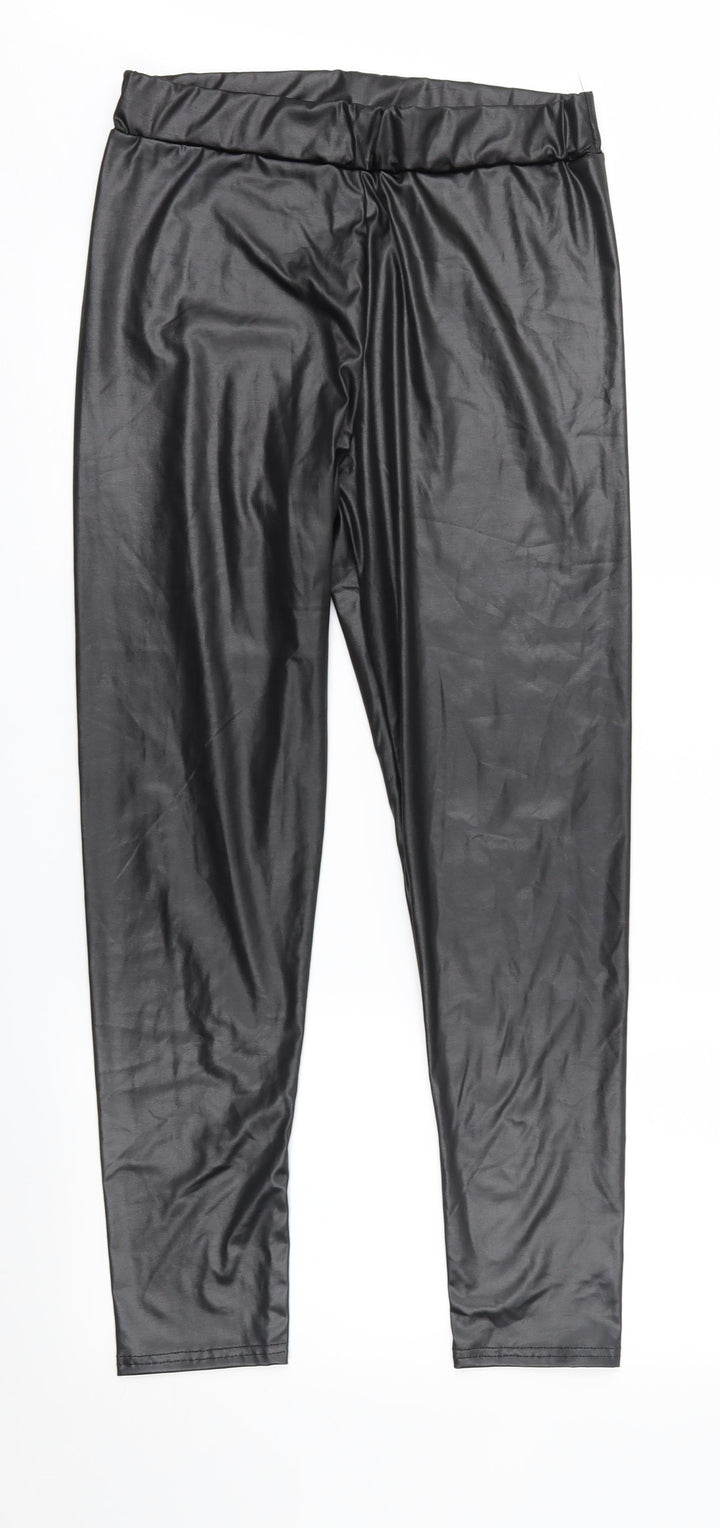 Boohoo Womens Black   Trousers  Size 12 L28 in