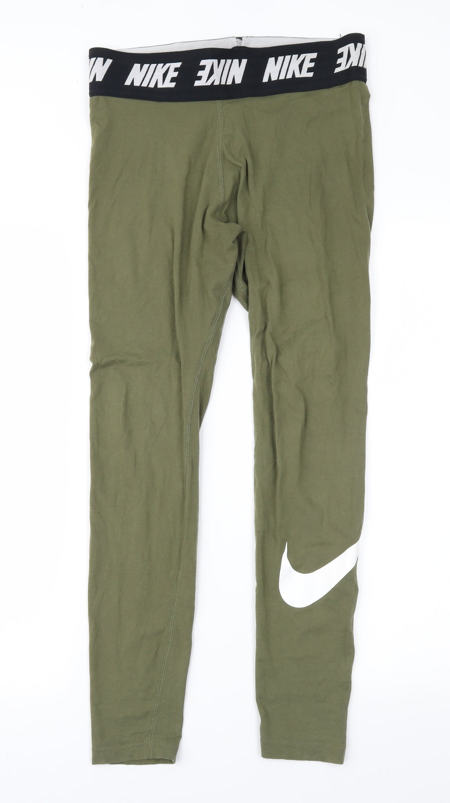 Nike Womens Green  Jersey Cropped Leggings Size M L26 in