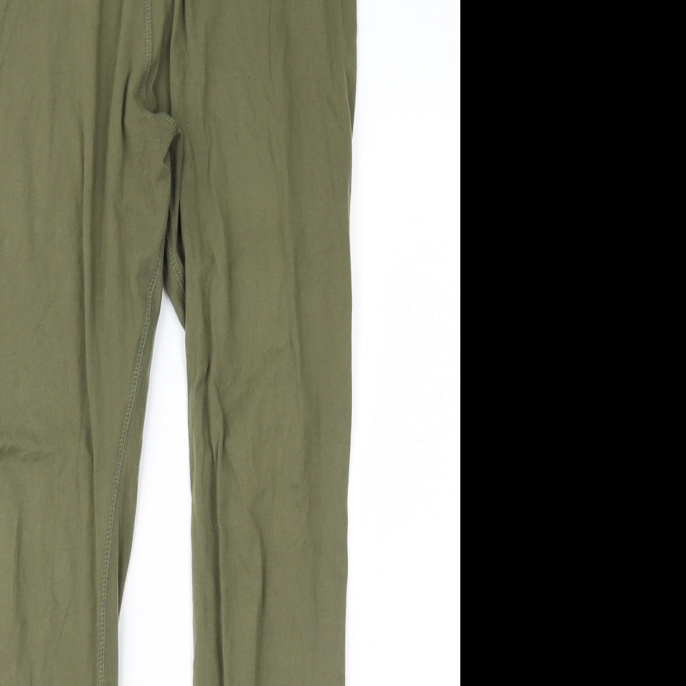 Nike Womens Green  Jersey Cropped Leggings Size M L26 in