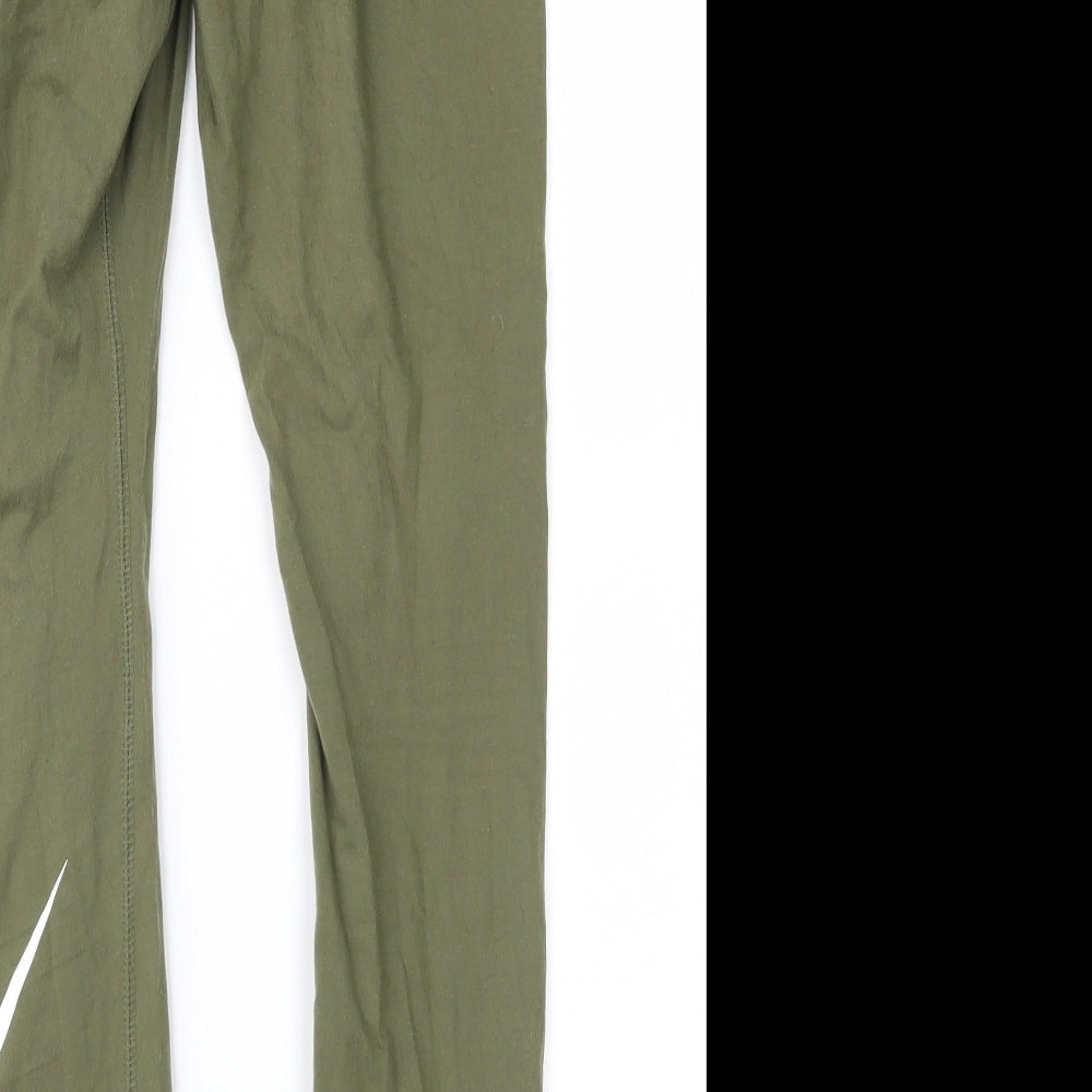 Nike Womens Green  Jersey Cropped Leggings Size M L26 in