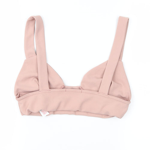 Boohoo Womens Pink   Cropped Blouse Size 12