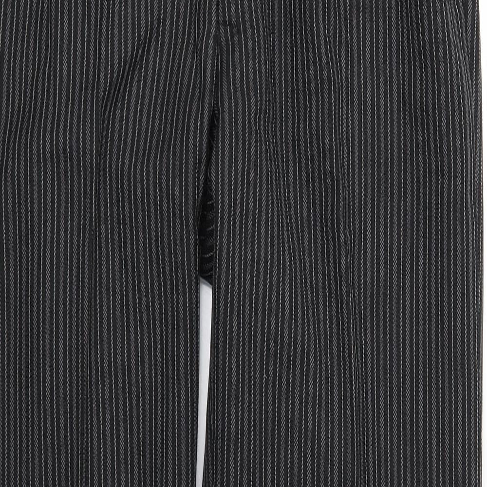 Preworn Mens Black Striped  Trousers  Size 32 in L30 in