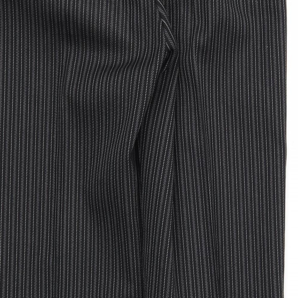 Preworn Mens Black Striped  Trousers  Size 32 in L30 in