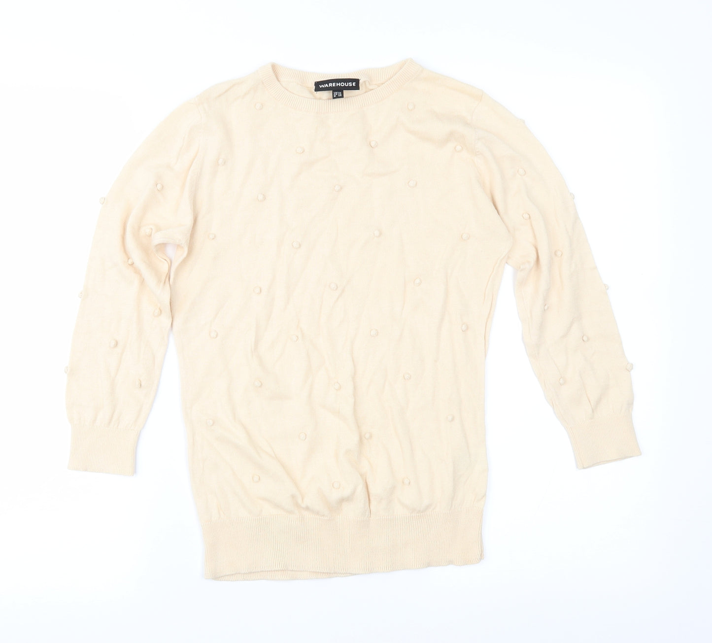 Warehouse Womens Beige   Pullover Jumper Size 10