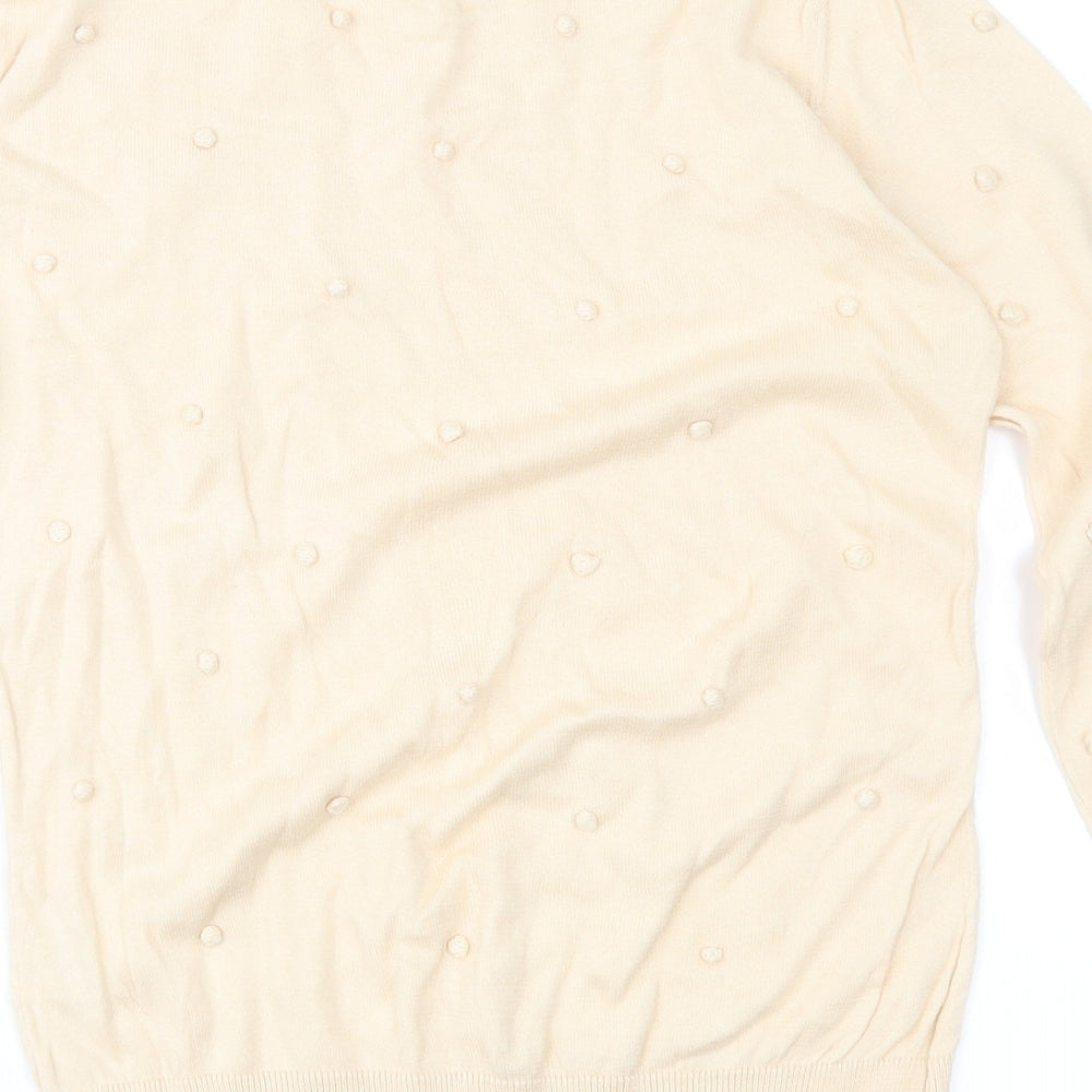 Warehouse Womens Beige   Pullover Jumper Size 10
