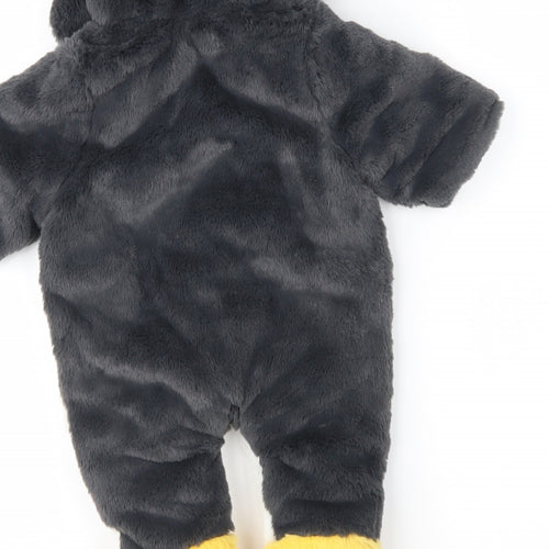 F&F Baby Grey Colourblock  Overcoat Snowsuit Size Newborn  - PENGUIN