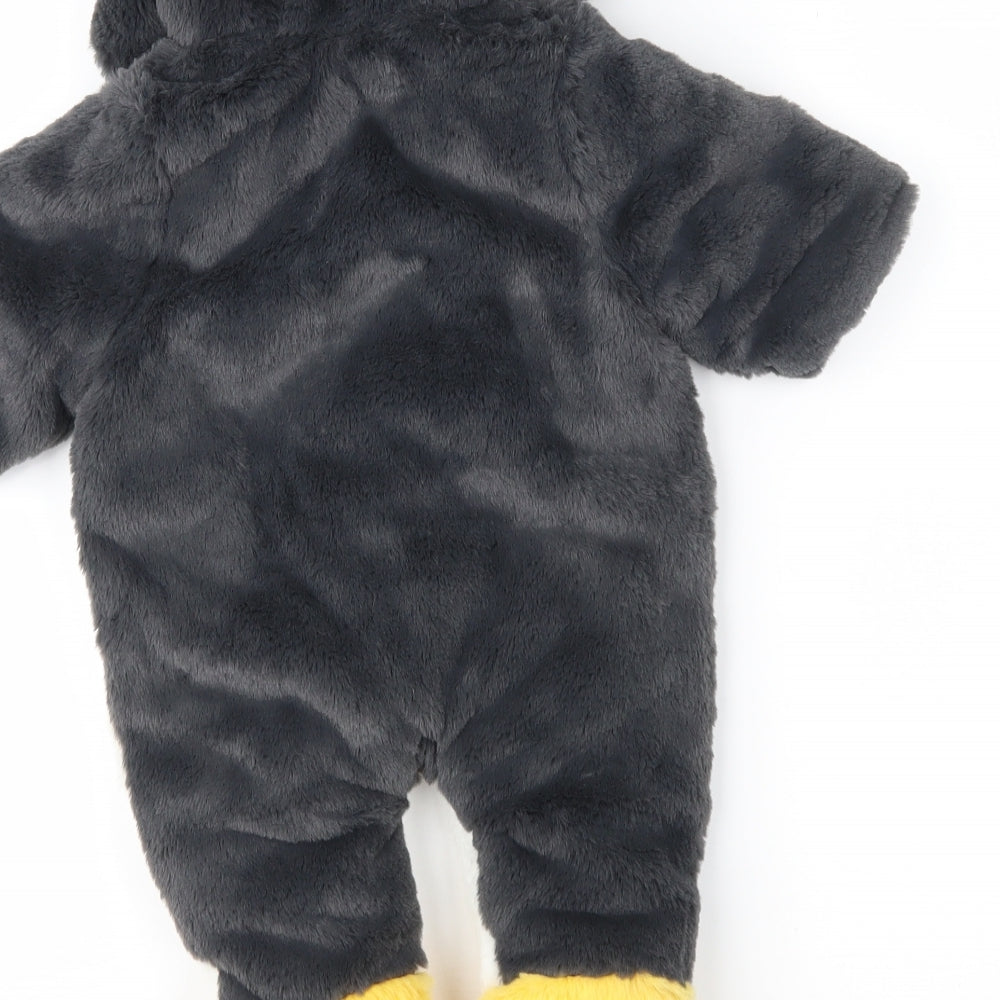 F&F Baby Grey Colourblock  Overcoat Snowsuit Size Newborn  - PENGUIN