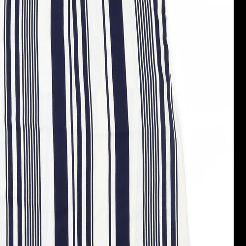 AX Paris Womens Blue Striped  Slip Dress  Size 12