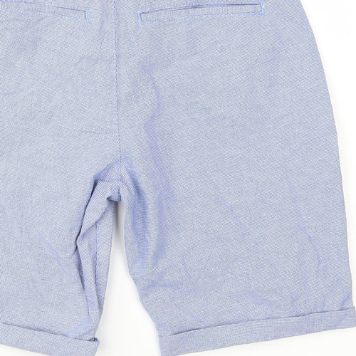 Denim & Co. Mens Blue Houndstooth  Chino Shorts Size 30 in
