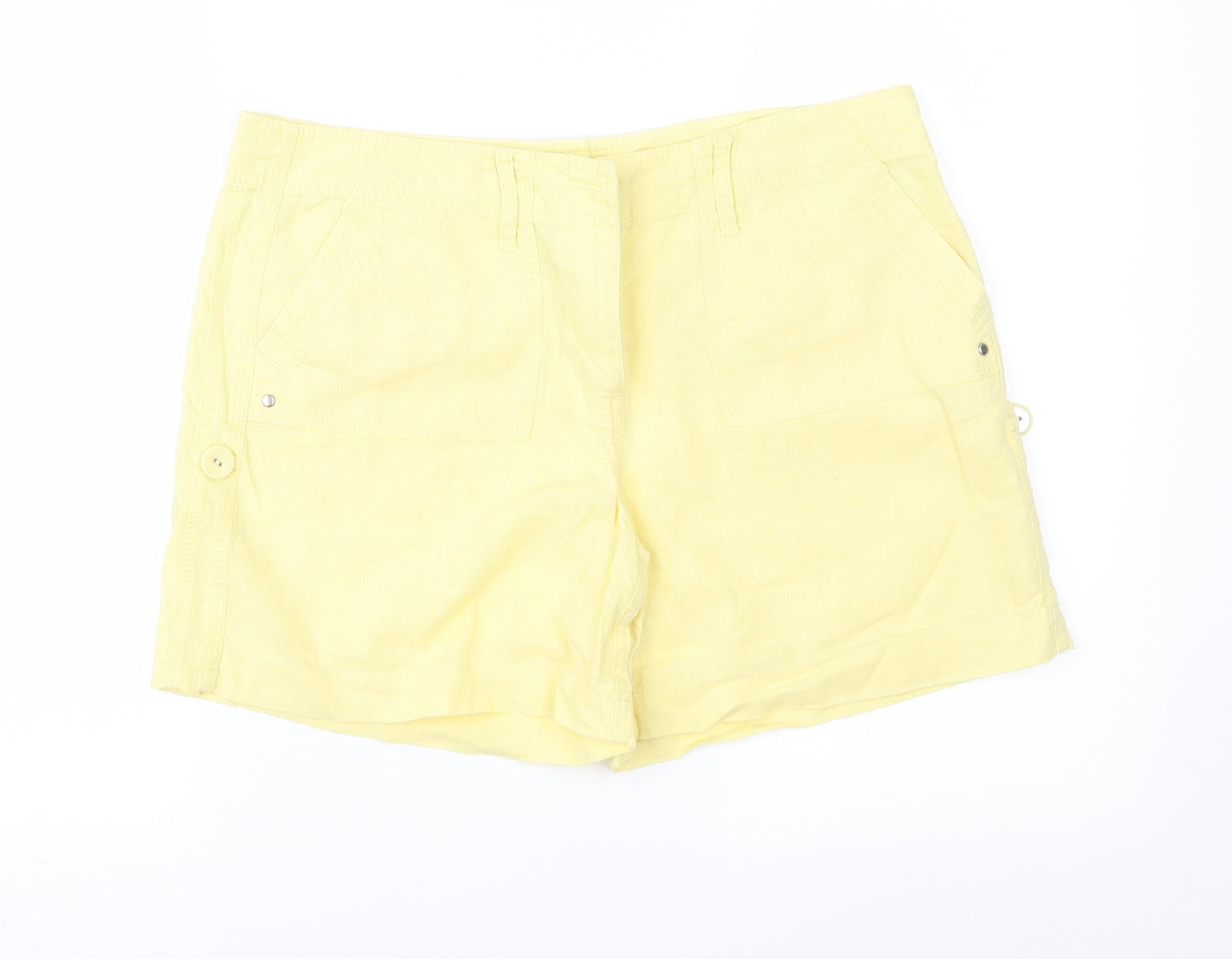 Papaya Womens Yellow   Hot Pants Shorts Size 12