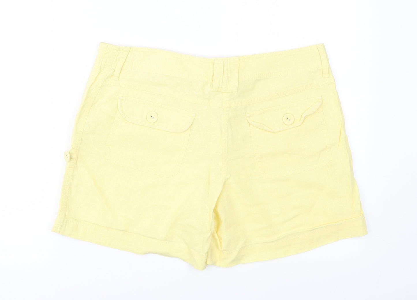 Papaya Womens Yellow   Hot Pants Shorts Size 12