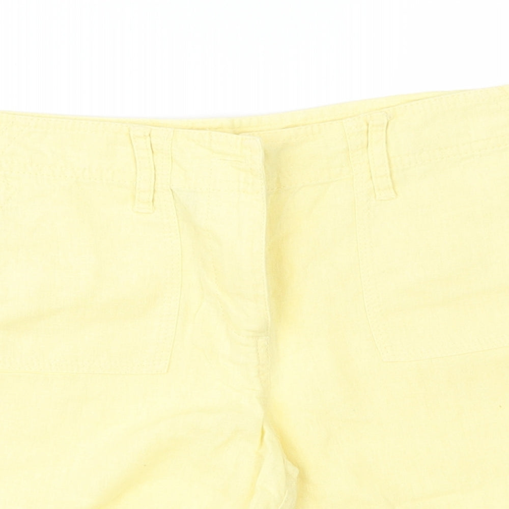 Papaya Womens Yellow   Hot Pants Shorts Size 12