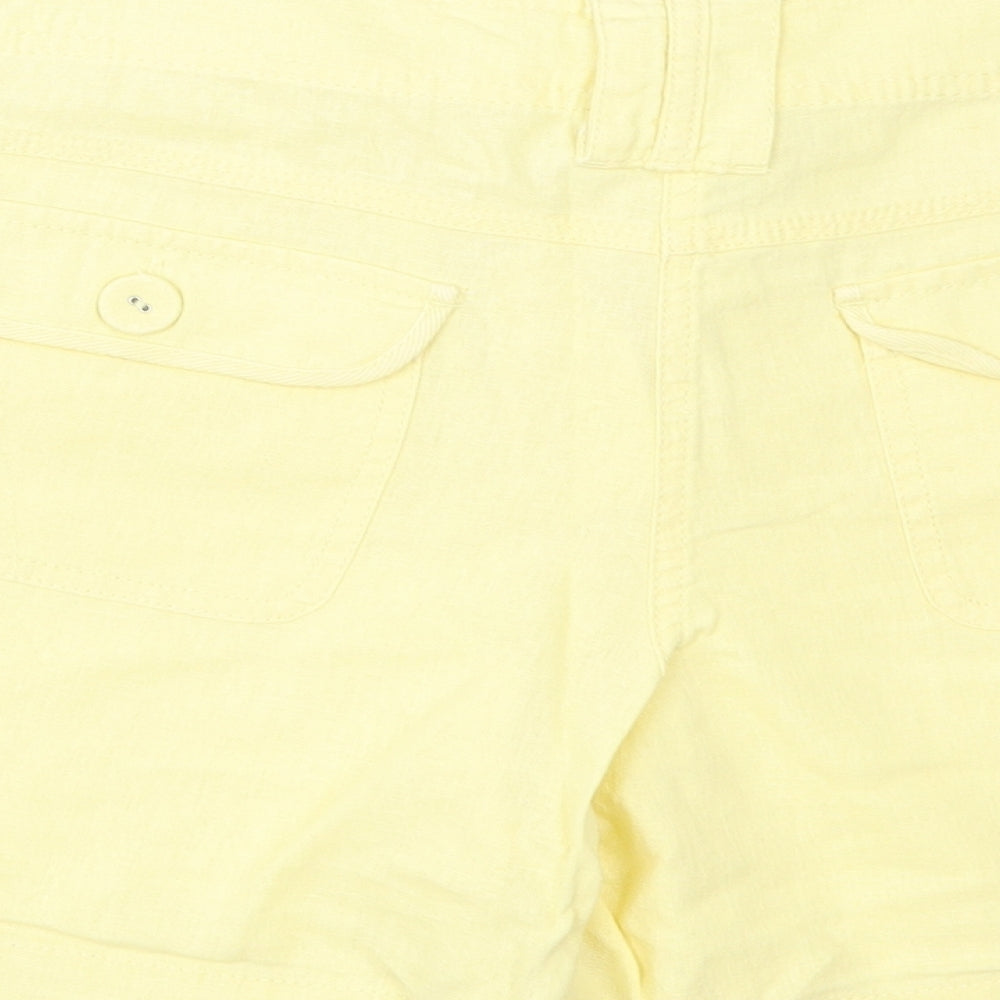 Papaya Womens Yellow   Hot Pants Shorts Size 12