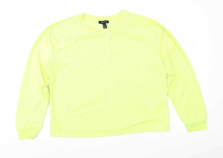 New Look Womens Green   Pullover Sweatshirt Size L