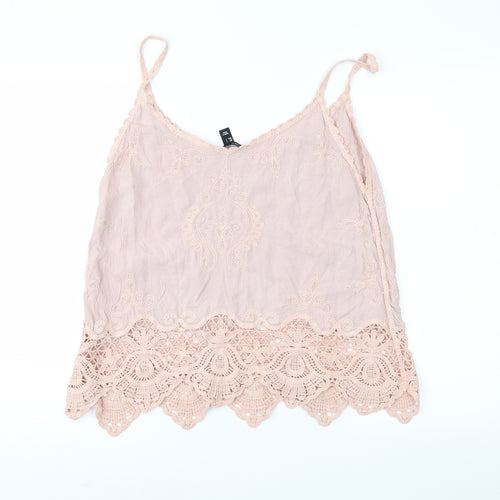 New Look Womens Pink Geometric  Camisole Blouse Size L