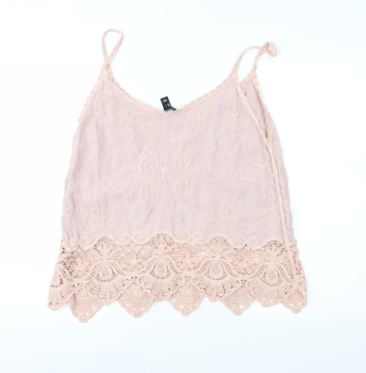 New Look Womens Pink Geometric  Camisole Blouse Size L