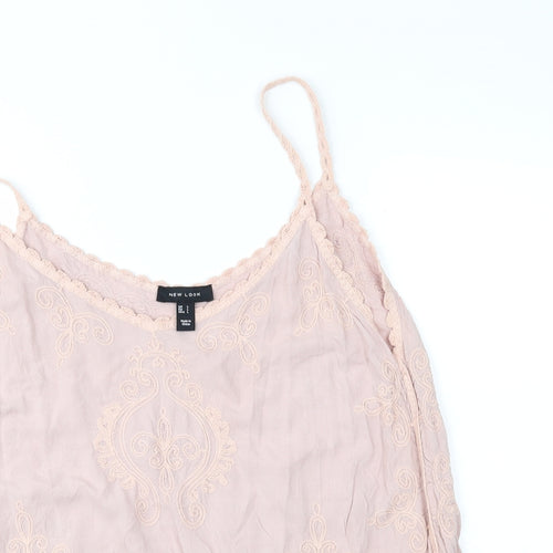New Look Womens Pink Geometric  Camisole Blouse Size L