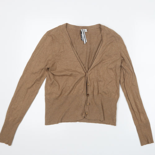 New Look Womens Beige  Knit Cardigan Jumper Size 14