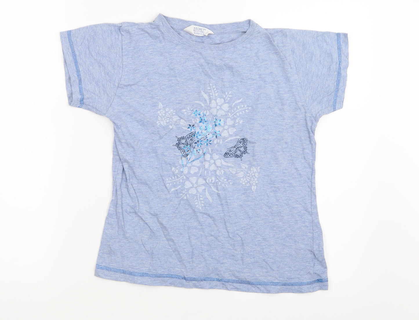 Secret Possessions Womens Blue Geometric  Top Pyjama Top Size 8