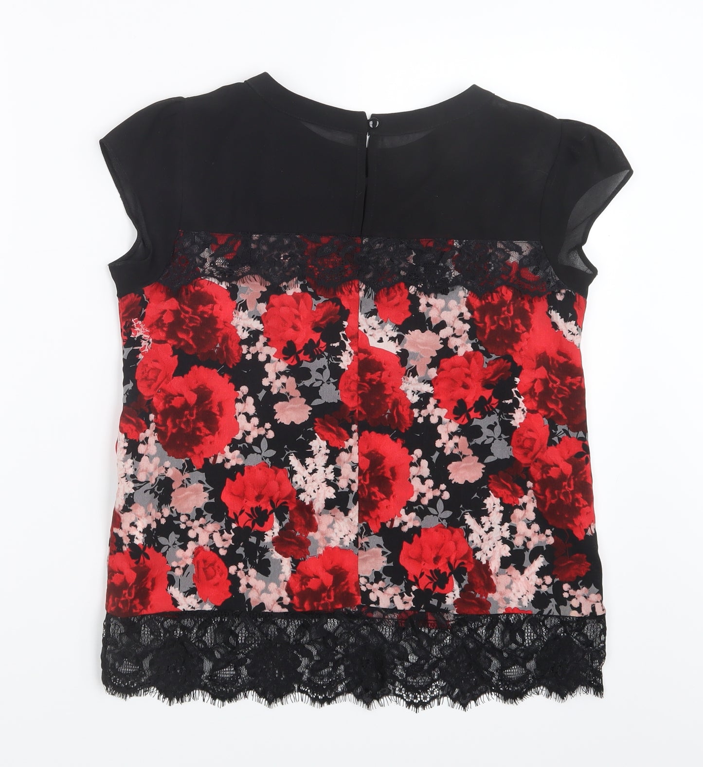 Dorothy Perkins Womens Red Floral  Basic Blouse Size 6