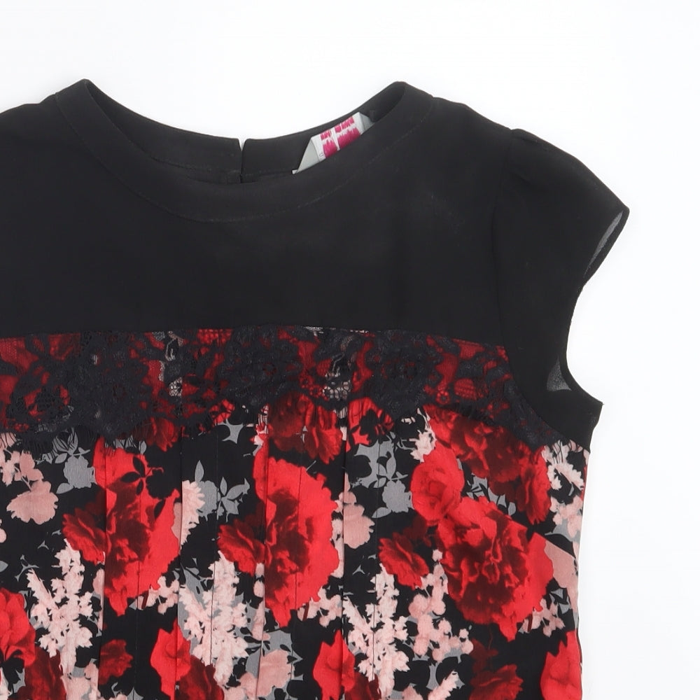 Dorothy Perkins Womens Red Floral  Basic Blouse Size 6