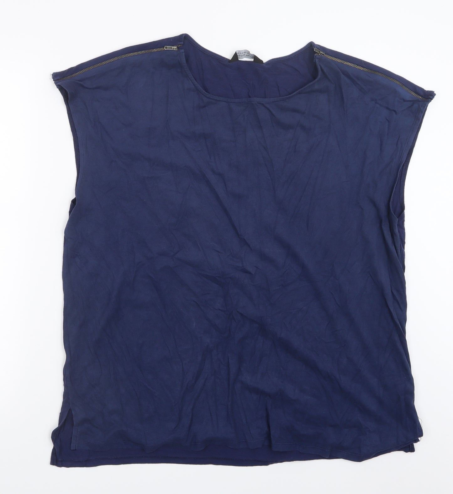 Dorothy Perkins Womens Blue  Velvet Basic T-Shirt Size 22