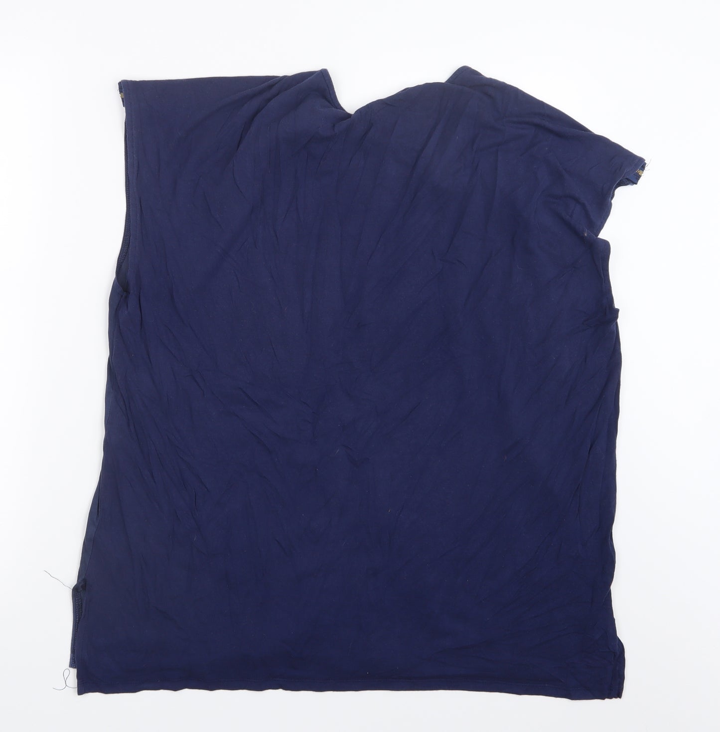 Dorothy Perkins Womens Blue  Velvet Basic T-Shirt Size 22