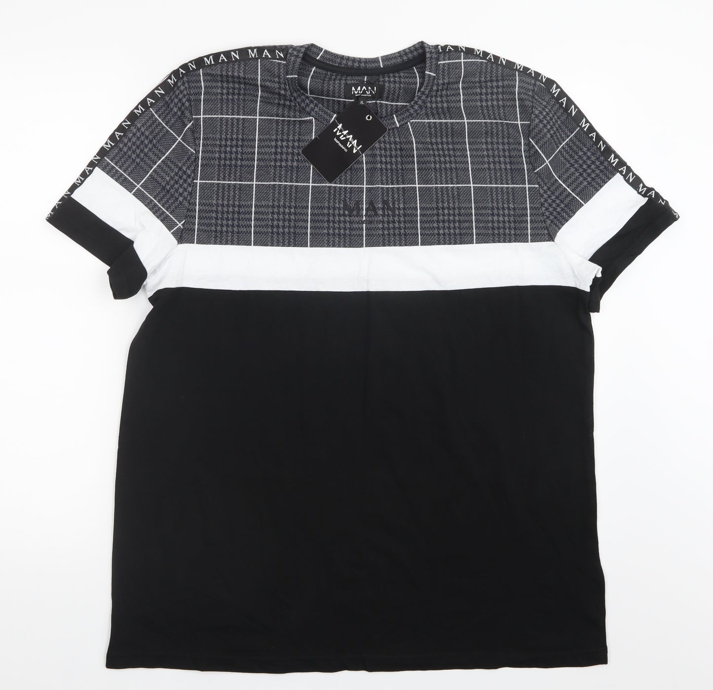 Boohoo Mens Black    T-Shirt Size XL