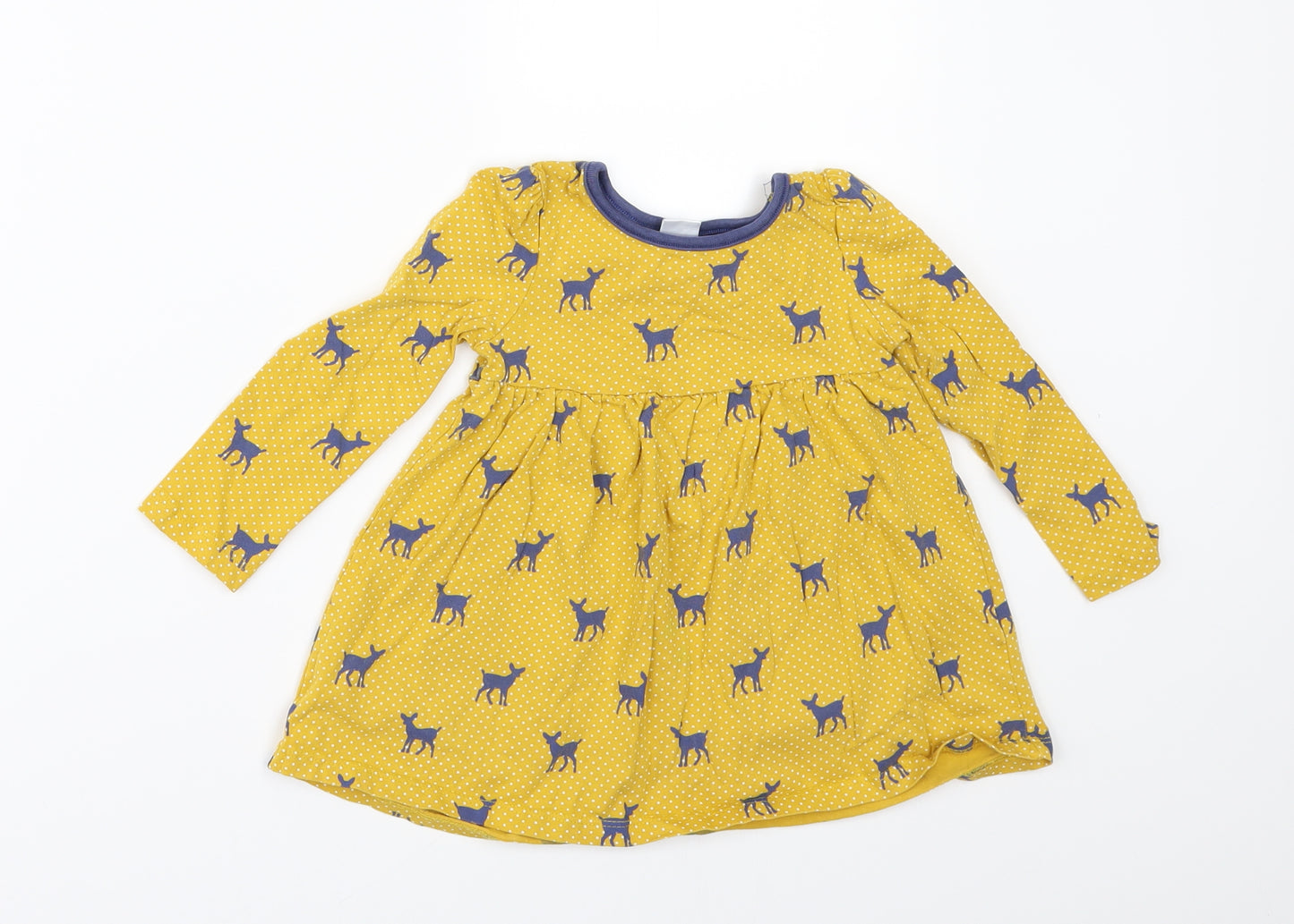 Mini Club Girls Yellow Geometric  A-Line  Size 12-18 Months