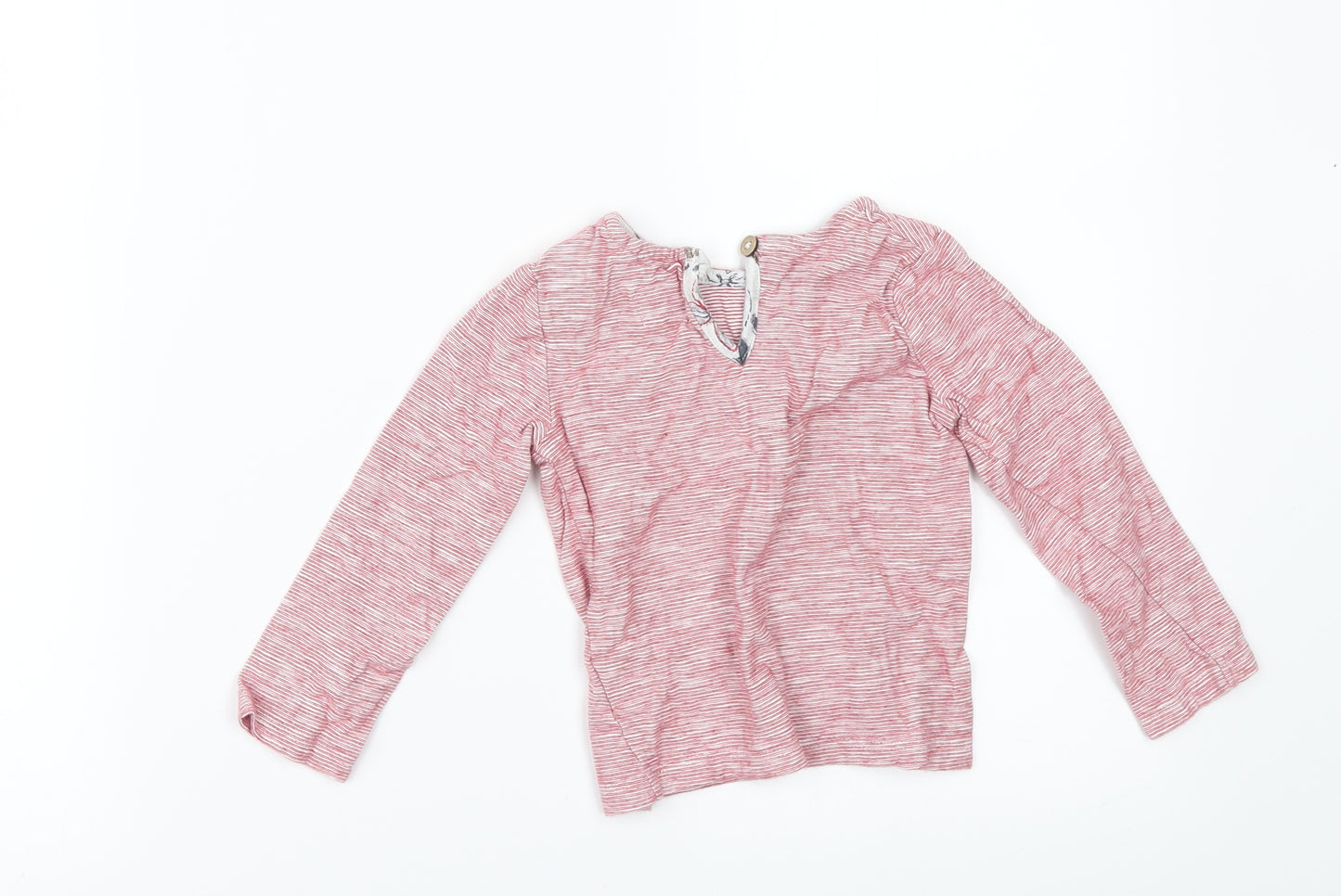 NEXT Girls Red Striped  Basic T-Shirt Size 18-24 Months