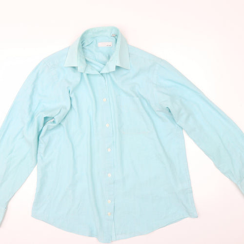BHS Mens Green    Button-Up Size 16