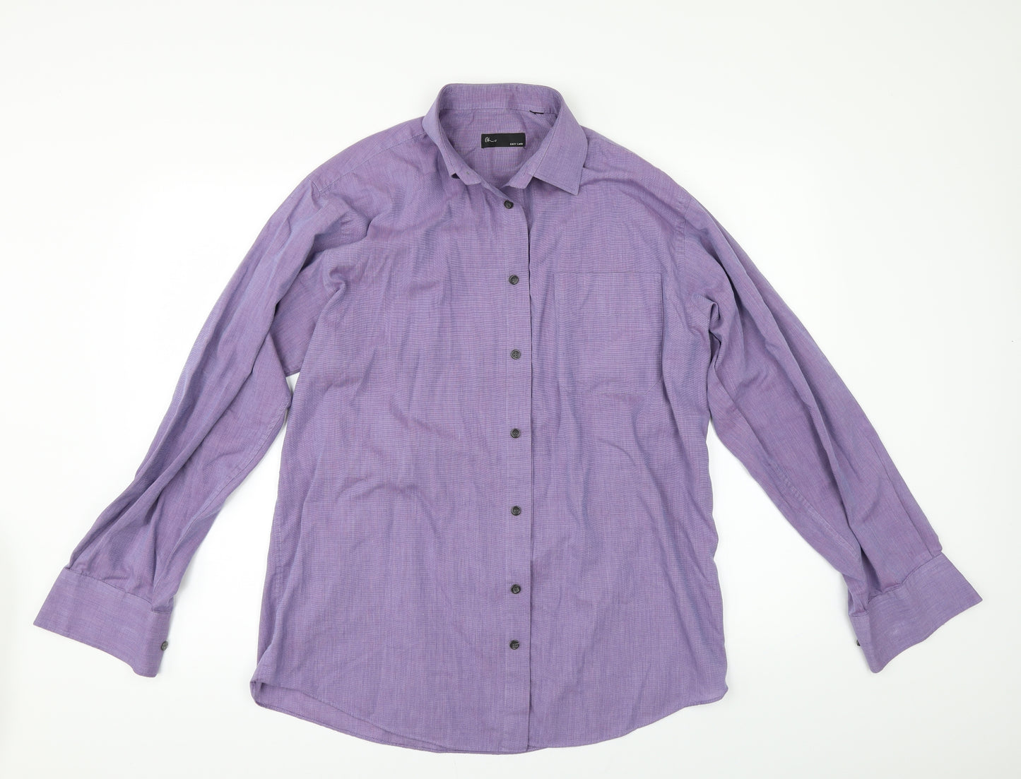 BHS Mens Purple    Button-Up Size 15