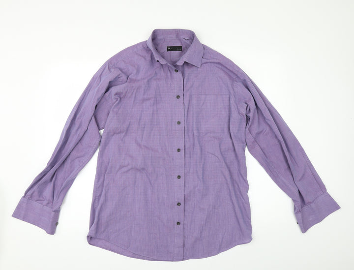 BHS Mens Purple    Button-Up Size 15