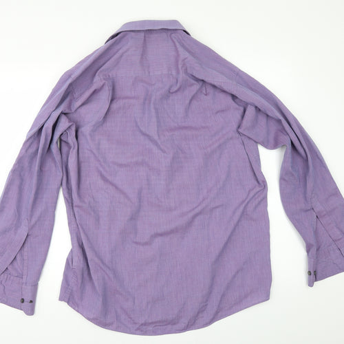 BHS Mens Purple    Button-Up Size 15