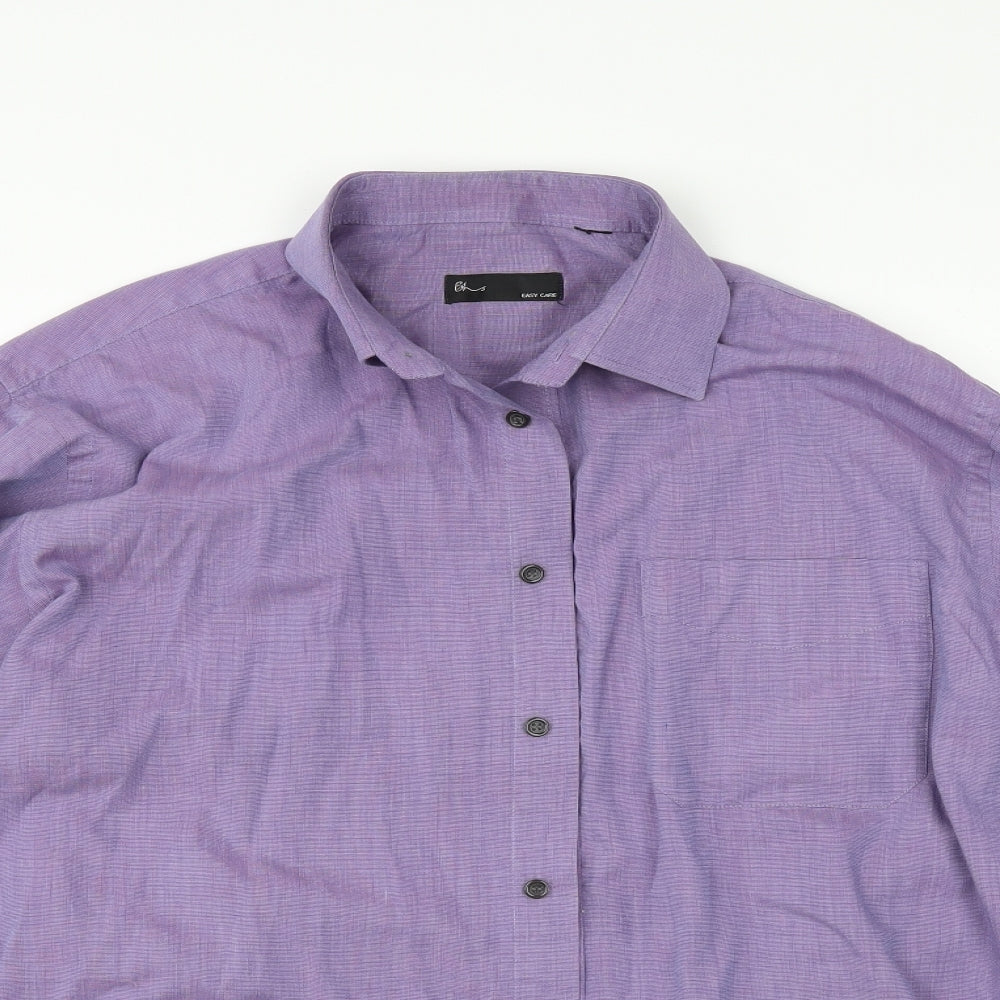 BHS Mens Purple    Button-Up Size 15