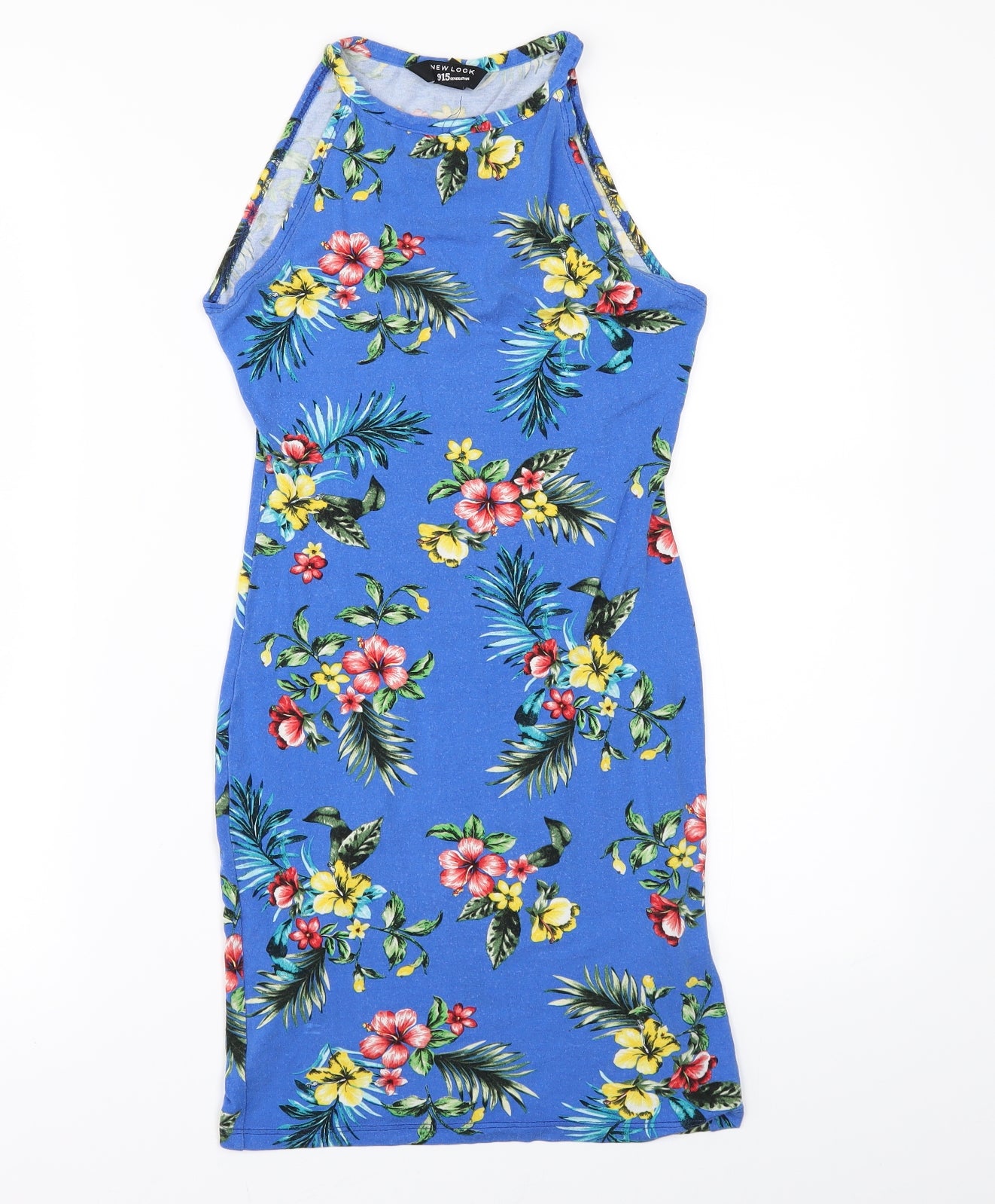 New Look Girls Blue Floral  T-Shirt Dress  Size 10-11 Years