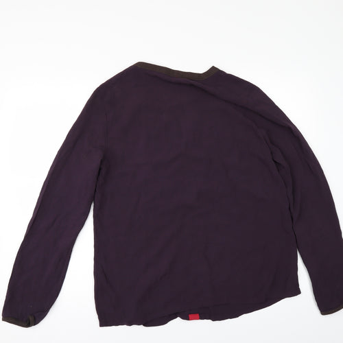 e d c Womens Purple   Ringer Blouse Size L