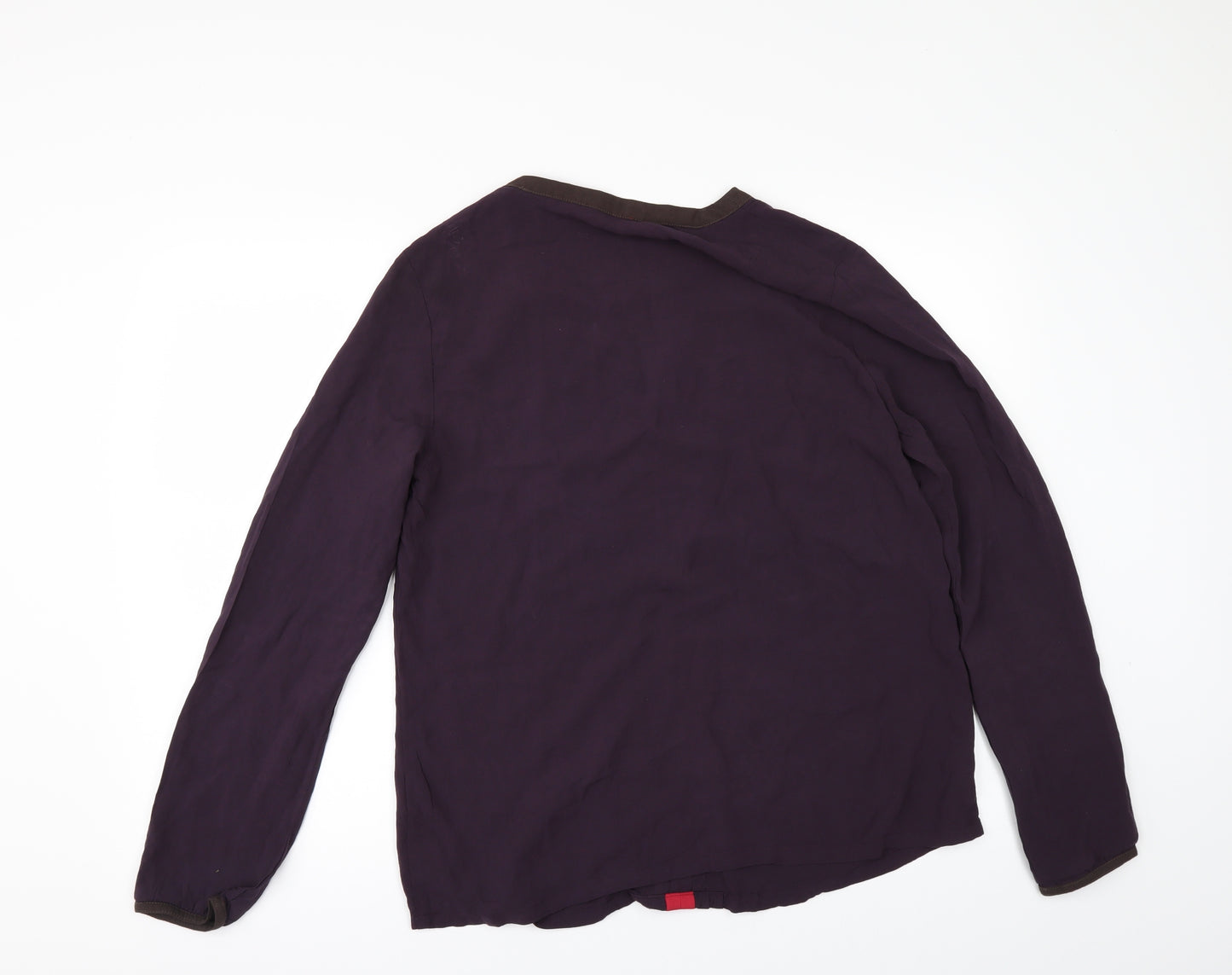 e d c Womens Purple   Ringer Blouse Size L