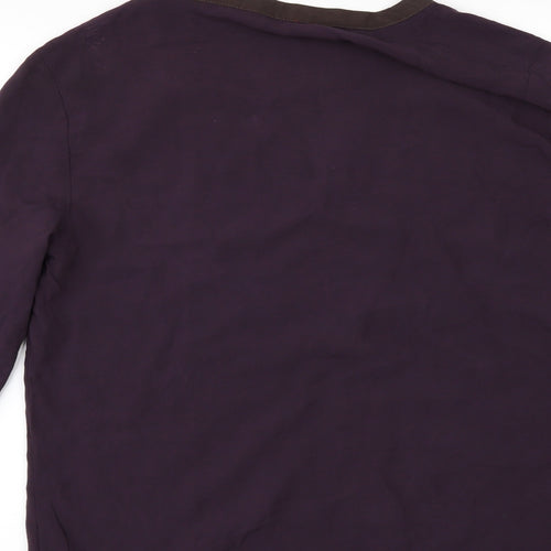 e d c Womens Purple   Ringer Blouse Size L