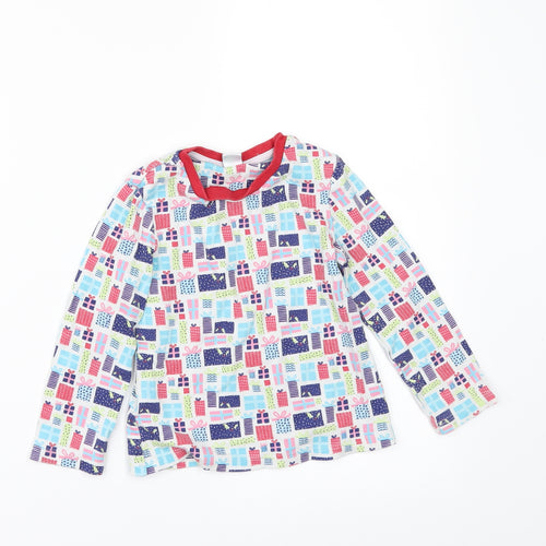 Mini Club Girls White Geometric  Basic T-Shirt Size 2-3 Years