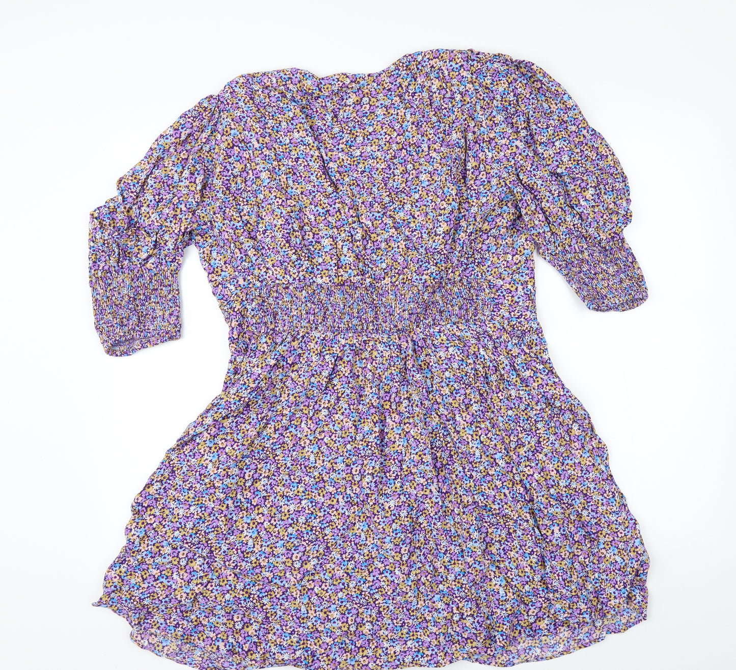 Zara Womens Purple Fair Isle  Fit & Flare  Size M