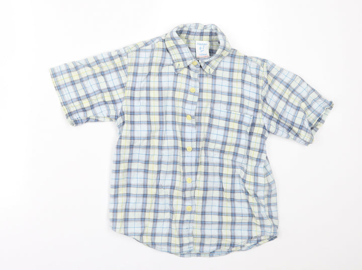 Mackays Boys Black Check  Basic Button-Up Size 6-7 Years
