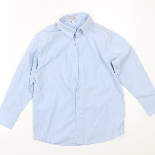Shiny Penny Boys Blue   Basic Button-Up Size 7-8 Years