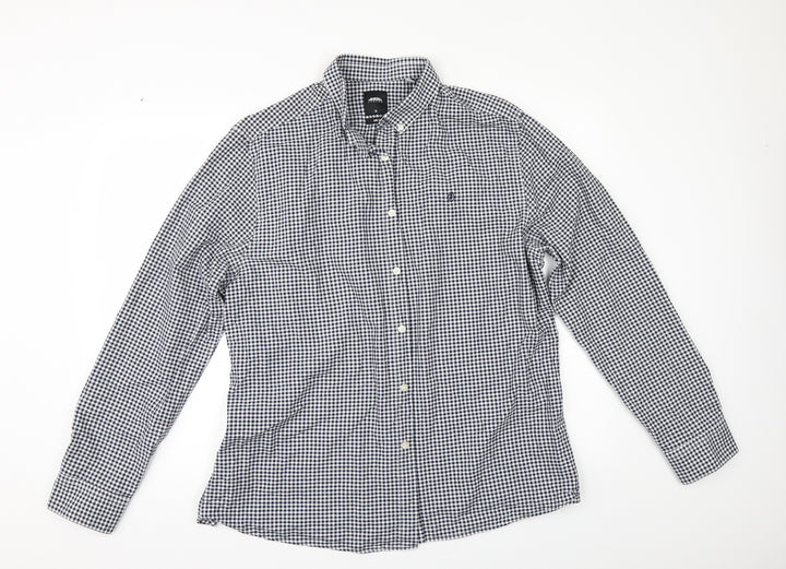 Burton Mens Black Check   Button-Up Size XL