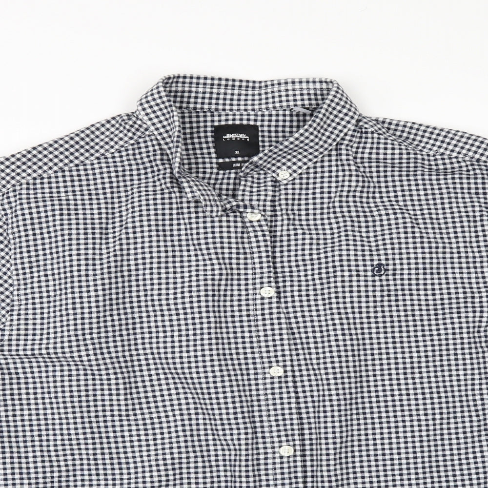Burton Mens Black Check   Button-Up Size XL
