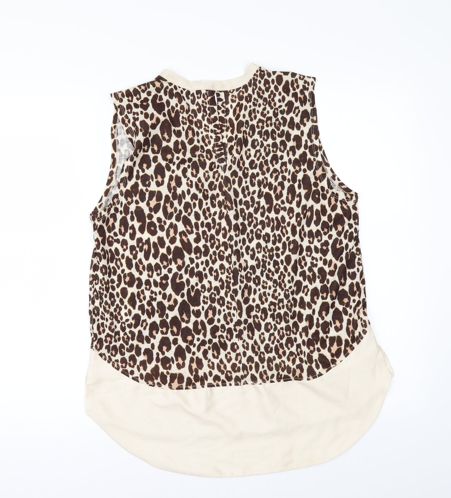 NEXT Womens Beige Animal Print  Basic T-Shirt Size 12