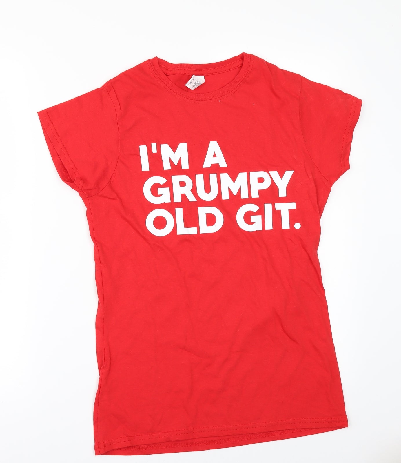Gildan Mens Red    T-Shirt Size M  - IM A GRUMPY OLD GIT